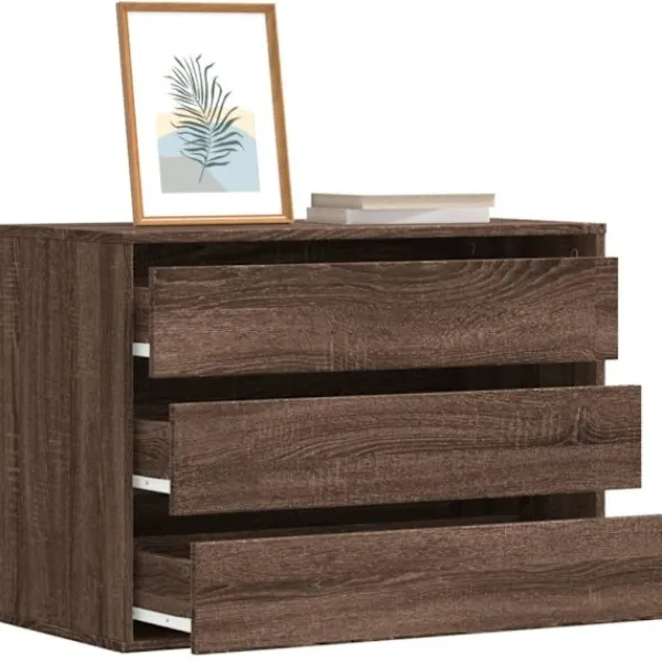 vidaXL Byråer>Byrå brun ek 80x41x58 cm konstruerat trä