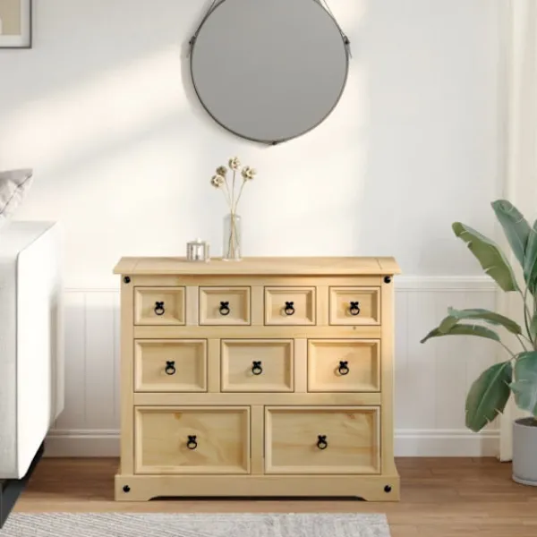vidaXL Byråer>Byrå Corona 101x45x82 cm massiv furu