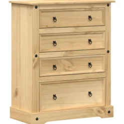 vidaXL Byråer>Byrå Corona 92x48x120 cm massiv furu