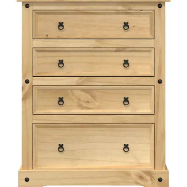 vidaXL Byråer>Byrå Corona 92x48x120 cm massiv furu