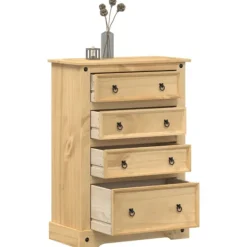 vidaXL Byråer>Byrå Corona 80x43x114 cm massiv furu