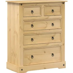 vidaXL Byråer>Byrå Corona 92x48x114 cm massiv furu
