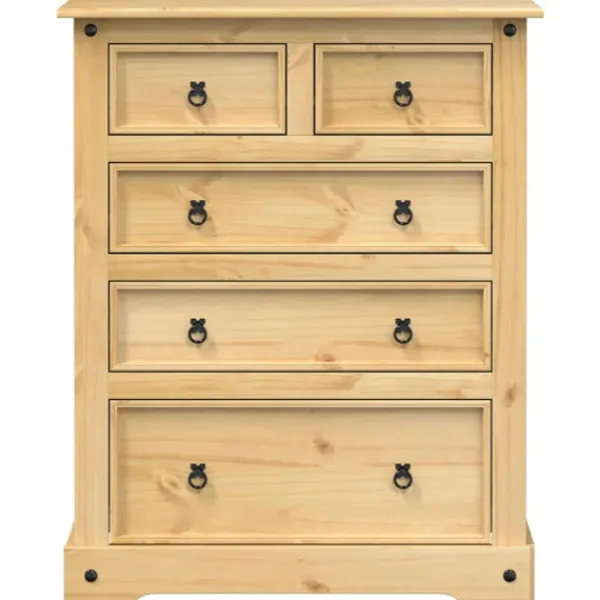 vidaXL Byråer>Byrå Corona 92x48x114 cm massiv furu