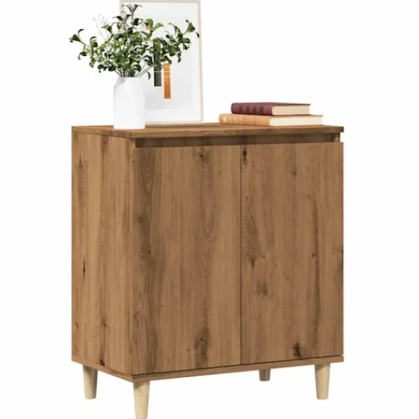 vidaXL Skåp>Byrå ek 60x35x70 cm konstruerat trä