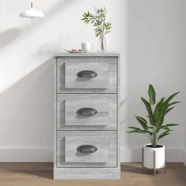 vidaXL Byråer>Byrå grå sonoma 36x35,5x67,5 cm konstruerat trä