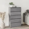 vidaXL Byråer>Byrå grå sonoma 60x36x103 cm konstruerat trä