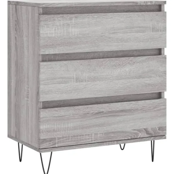 vidaXL Byråer>Byrå grå sonoma 60x35x70 cm konstruerat trä