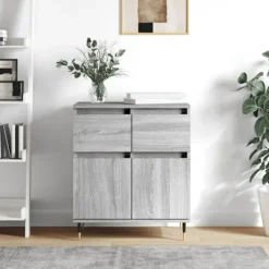 vidaXL Byråer>Byrå grå sonoma 60x35x70 cm konstruerat trä