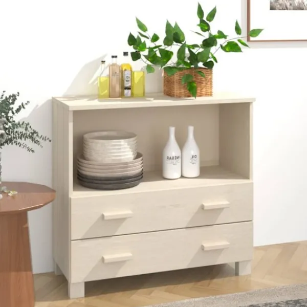 vidaXL Byråer>Byrå HAMAR honungsbrun 85x35x80 cm massiv furu