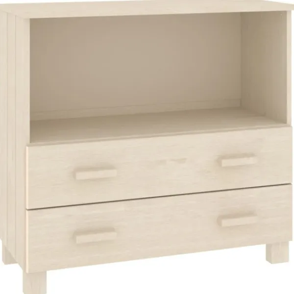 vidaXL Byråer>Byrå HAMAR honungsbrun 85x35x80 cm massiv furu