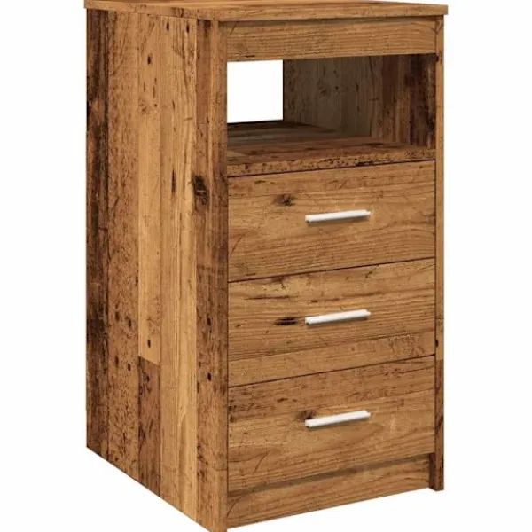 vidaXL Byråer>Byrå åldrat trä 40x50x76 cm konstruerat trä