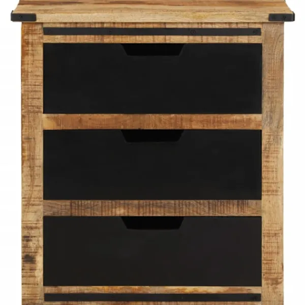 vidaXL Byråer>Byrå med 3 lådor 55x35x60 cm massivt mangoträ