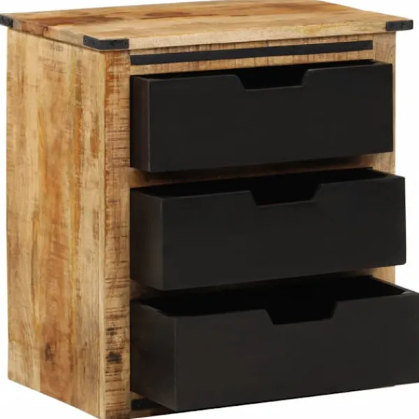 vidaXL Byråer>Byrå med 3 lådor 55x35x60 cm massivt mangoträ