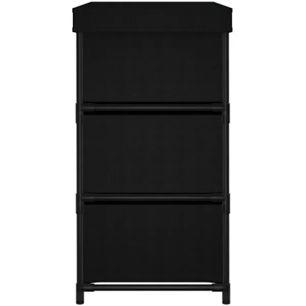 vidaXL Byråer>Byrå med 6 lådor 55x29x55 cm svart stål