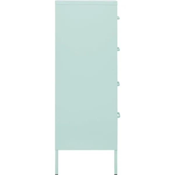 vidaXL Byråer>Byrå mintgrön 80x35x101,5 cm stål