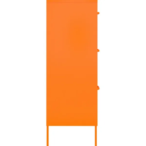 vidaXL Byråer>Byrå orange 80x35x101,5 cm stål