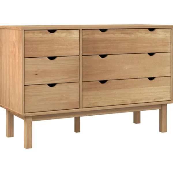 vidaXL Byråer>Byrå OTTA 111x43x73,5 cm massiv furu