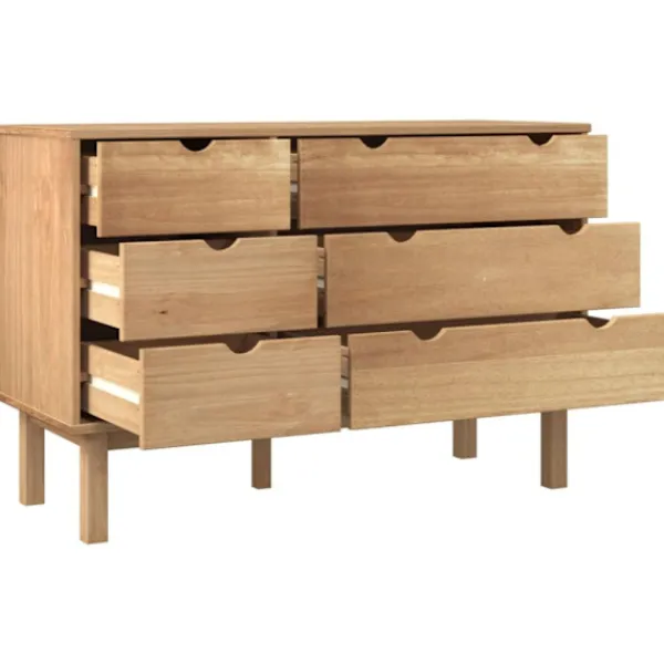 vidaXL Byråer>Byrå OTTA 111x43x73,5 cm massiv furu