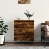 vidaXL Byråer>Byrå rökfärgad ek 60x35x70 cm konstruerat trä