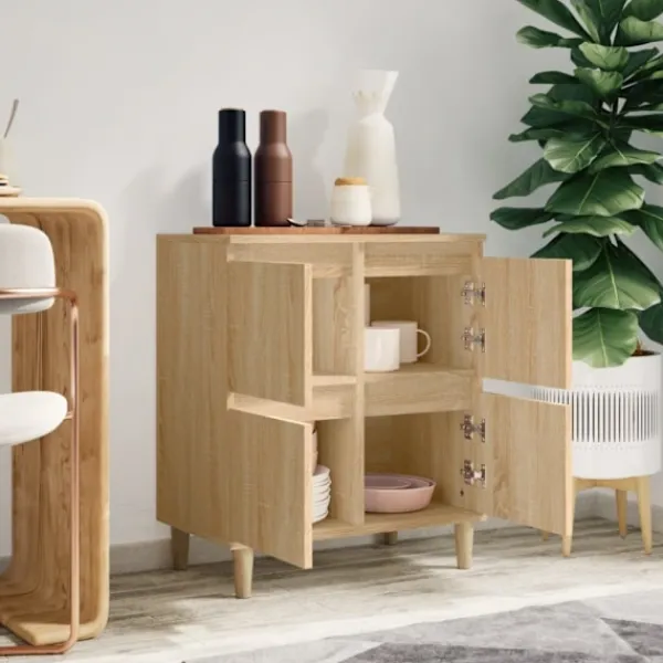 vidaXL Sideboards>Byrå sonoma-ek 60x35x70 cm konstruerat trä