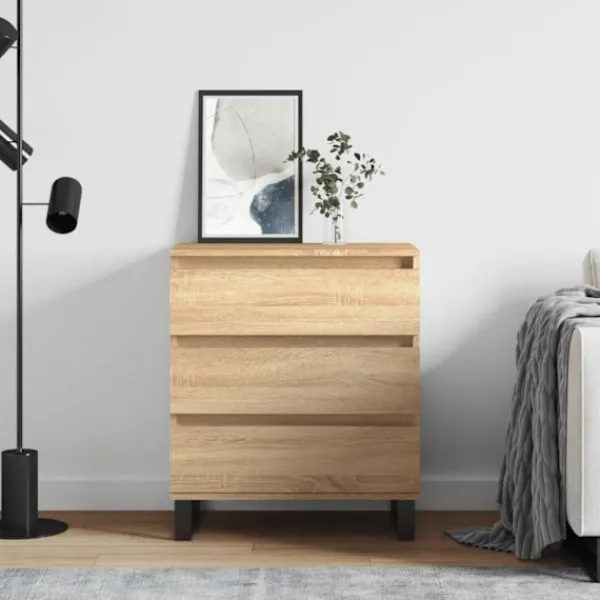 vidaXL Byråer>Byrå sonoma-ek 60x35x70 cm konstruerat trä