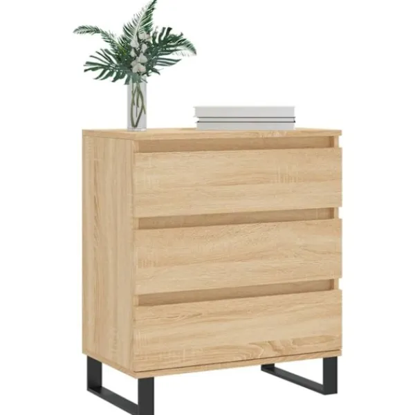 vidaXL Byråer>Byrå sonoma-ek 60x35x70 cm konstruerat trä