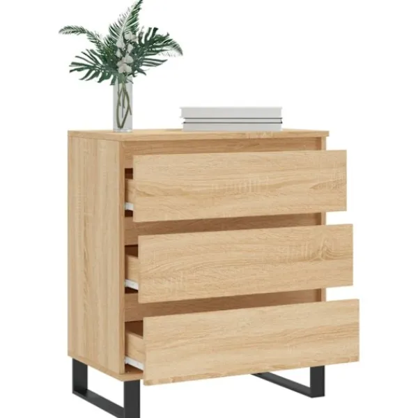 vidaXL Byråer>Byrå sonoma-ek 60x35x70 cm konstruerat trä