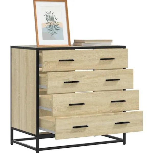 vidaXL Byråer>Byrå sonoma-ek 70x41x70 cm konstruerat trä