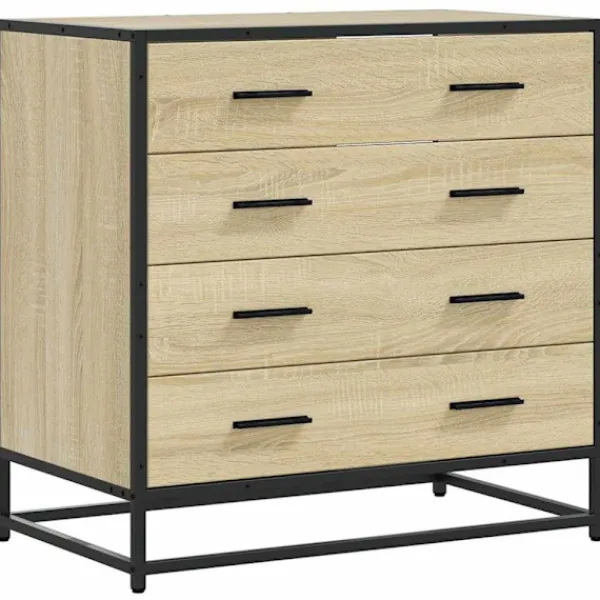 vidaXL Byråer>Byrå sonoma-ek 70x41x70 cm konstruerat trä