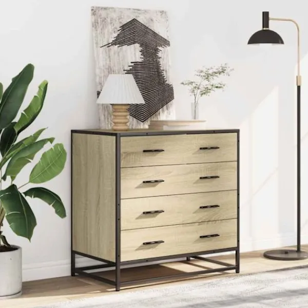 vidaXL Byråer>Byrå sonoma-ek 70x41x70 cm konstruerat trä