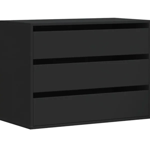 vidaXL Byråer>Byrå svart 80x41x58 cm konstruerat trä