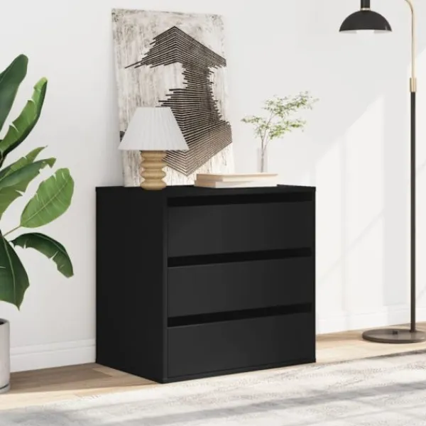 vidaXL Byråer>Byrå svart 60x41x58 cm konstruerat trä