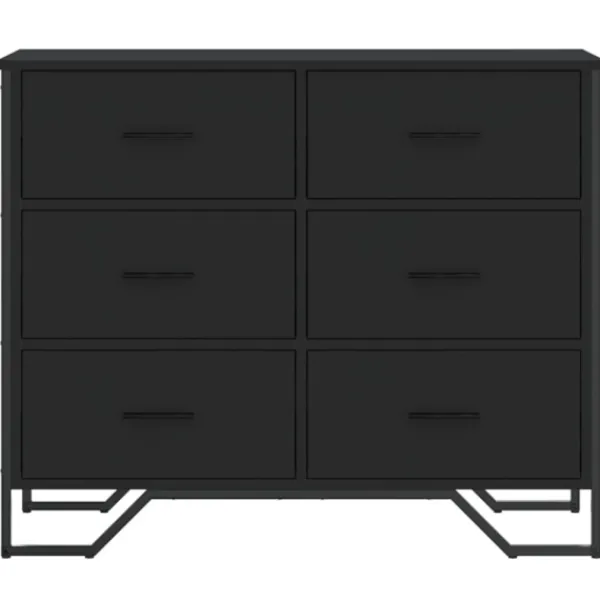 vidaXL Byråer>Byrå svart 91x35,5x74,5 cm konstruerat trä