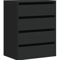vidaXL Byråer>Byrå svart 60x41x76 cm konstruerat trä