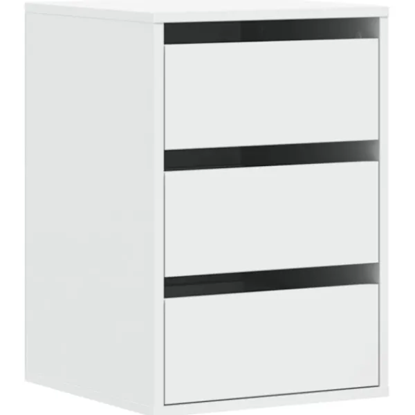 vidaXL Byråer>Byrå vit 40x41x58 cm konstruerat trä