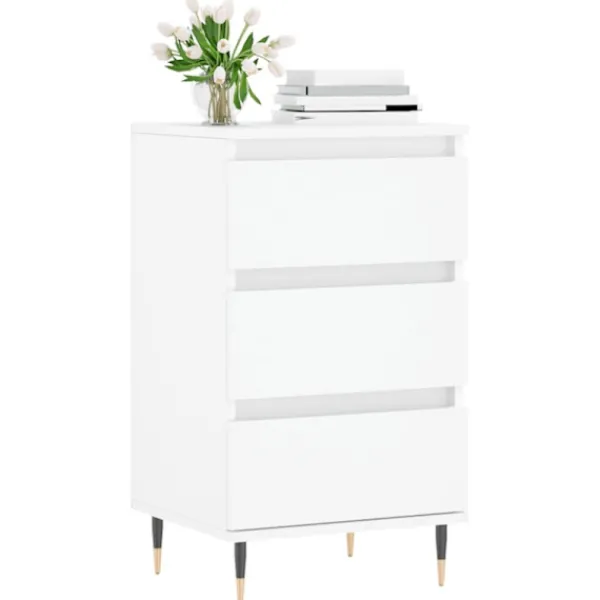 vidaXL Byråer>Byrå vit 40x35x70 cm konstruerat trä
