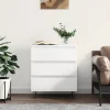 vidaXL Byråer>Byrå vit 60x35x70 cm konstruerat trä