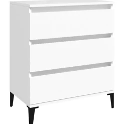 vidaXL Sängar>Byrå vit 60x35x70 cm konstruerat trä