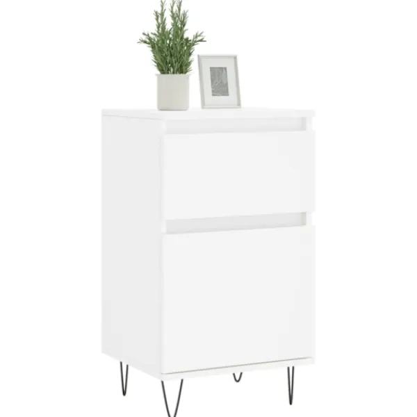 vidaXL Byråer>Byrå vit 40x35x70 cm konstruerat trä