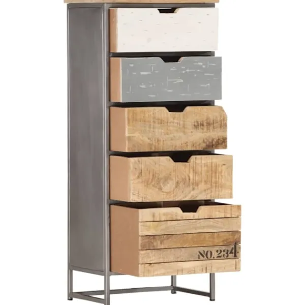 vidaXL Byråer>Byrå 45x30x105 cm massivt mangoträ