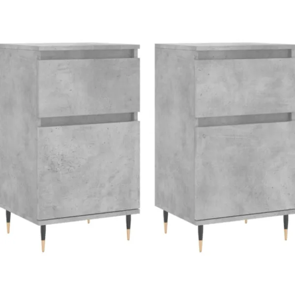 vidaXL Sideboards>Byråer 2 st betonggrå 40x35x70 cm konstruerat trä