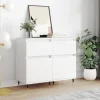 vidaXL Byråer>Byråer 2 st vit 40x35x70 cm konstruerat trä