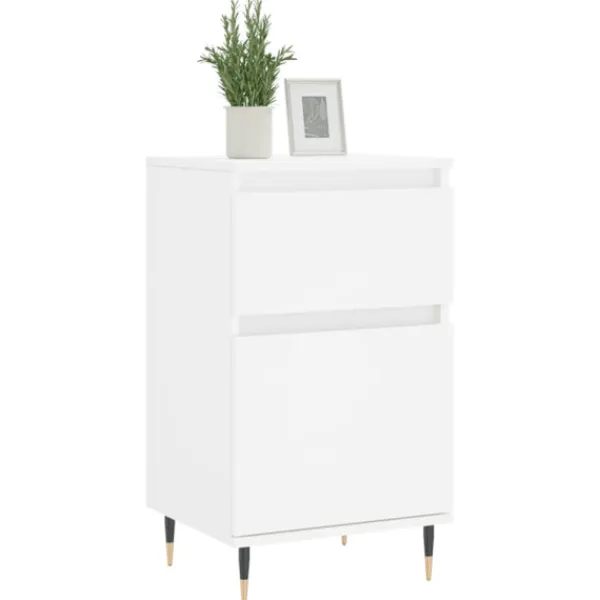 vidaXL Byråer>Byråer 2 st vit 40x35x70 cm konstruerat trä