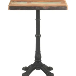 vidaXL Småbord>Cafébord 60x60x76 cm massivt återvunnet trä