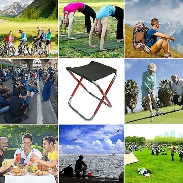 Pallar>Camping Vikbar Pall Mini Utomhus Hopfällbar Slappstol Säte