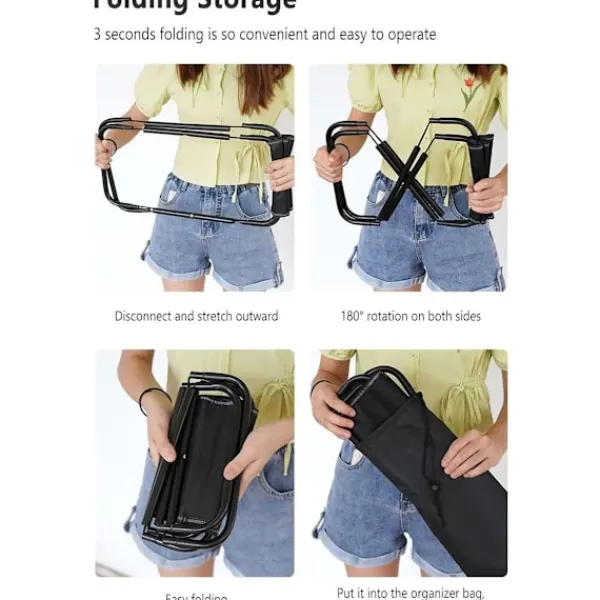 Pallar>Campingstol - Fällstol - Campingstol - Fiskestol - Lätt utomhussittplats - Öppning: 26 x 23 x 24 cm - Svart