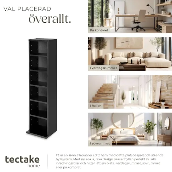 tectake Hyllor>CD-hylla för 102 CD-skivor