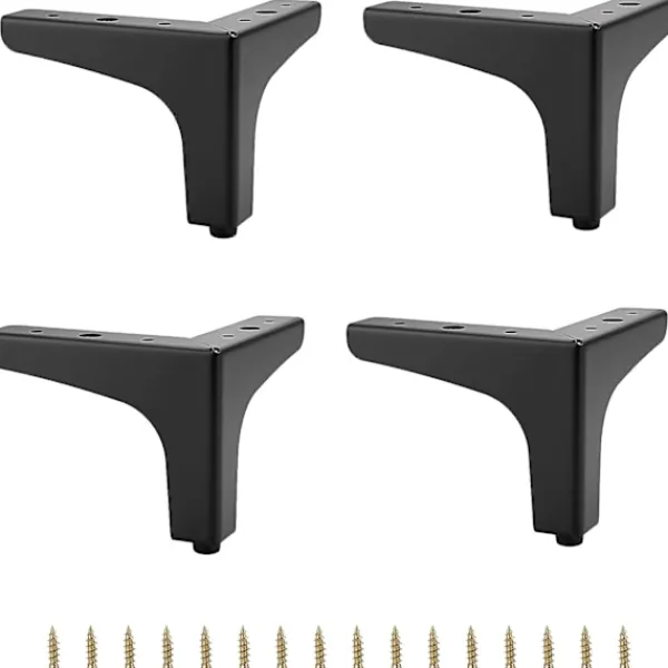 Soffor>10cm Metall Sofaben 4 st Moderna Möbelfötter Soffa Möbelhöjare Fötter Ben DIY Möbelersättningsfötter för TV-skåp Soffa Skåp, Svart