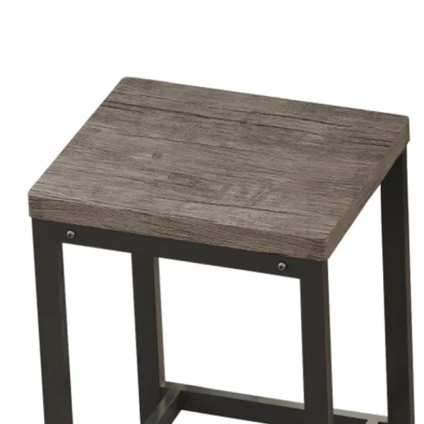 Matgrupper>148cm Modernt Köksbord Set med 3 Stolar - Brun/Grå - Köksbord & Matbord - Enkel Montage - Utrymmesbesparande Matbordsset