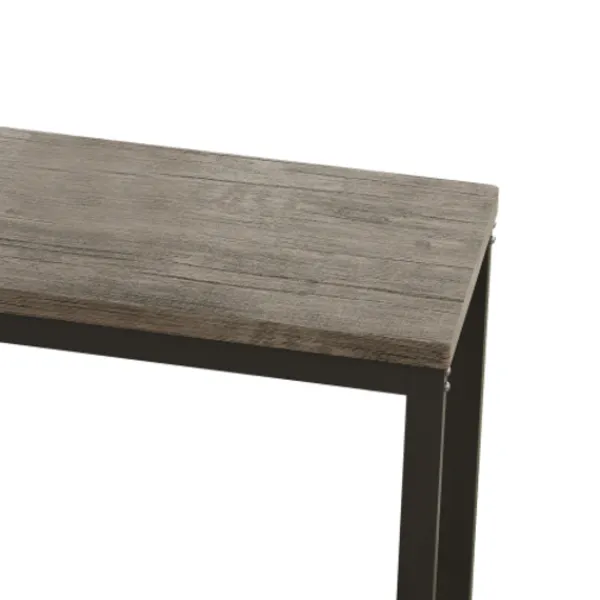 Matgrupper>148cm Modernt Köksbord Set med 3 Stolar - Brun/Grå - Köksbord & Matbord - Enkel Montage - Utrymmesbesparande Matbordsset